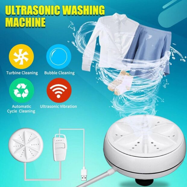 Mini Ultrasonic Washing Machine.